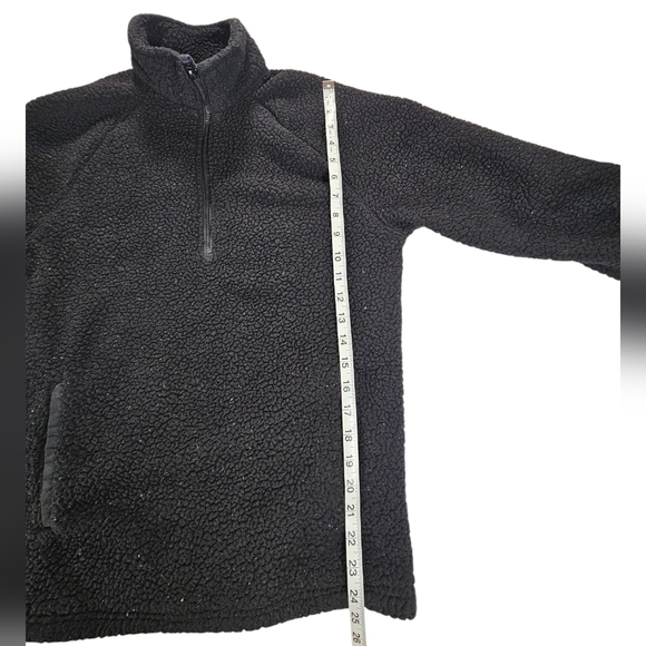 Goodfellow & Co Black Fleece Half Zip Pullover Sweater Men’s Size Small - Picture 4 of 5